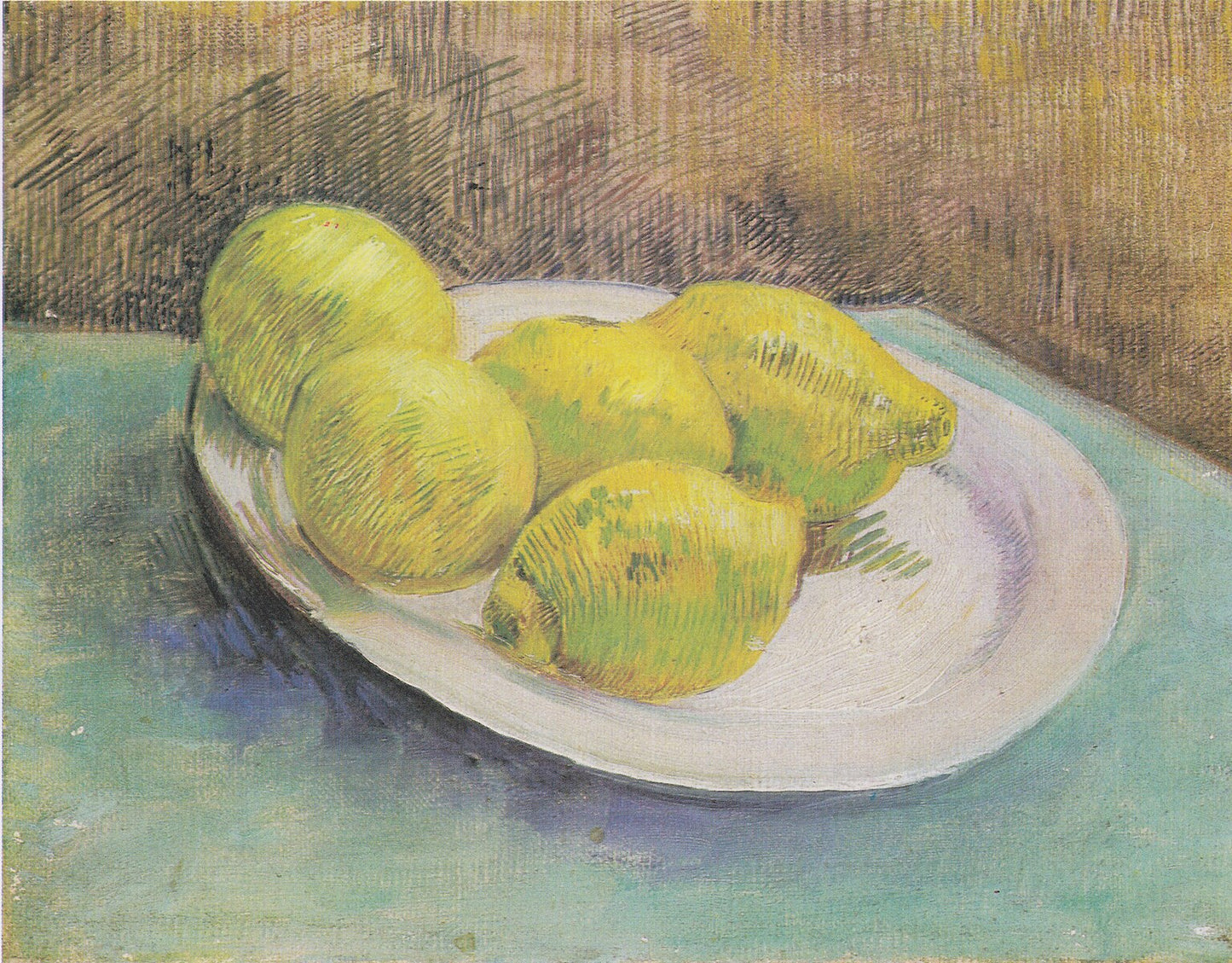 🍋 Natureza morta com limões em um prato – Vincent van Gogh (1887)