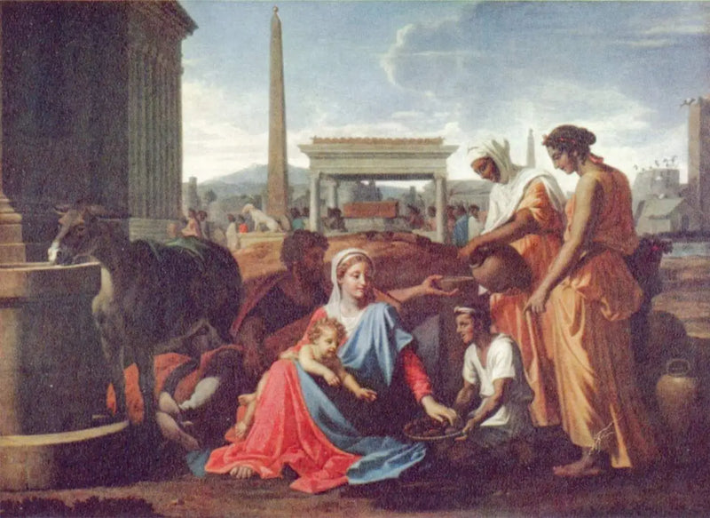 O Descanso durante a fuga para o Egito. - Nicolas Poussin