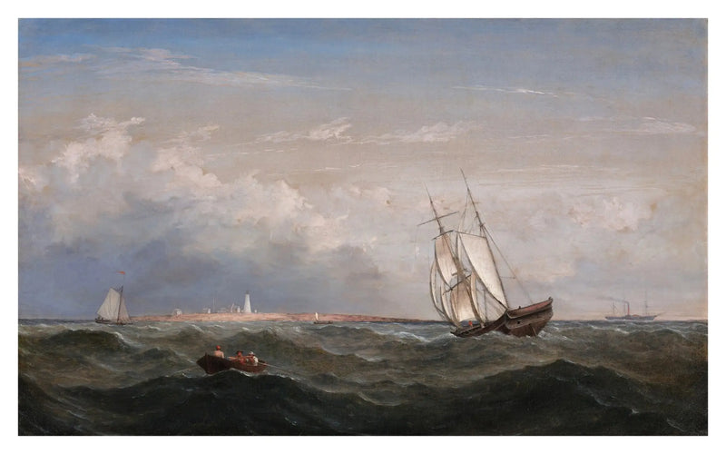 Vista noroeste das rochas do monte Deserto - Fitz Henry Lane