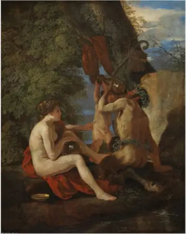 Ninfa e Sátiro - Nicolas Poussin