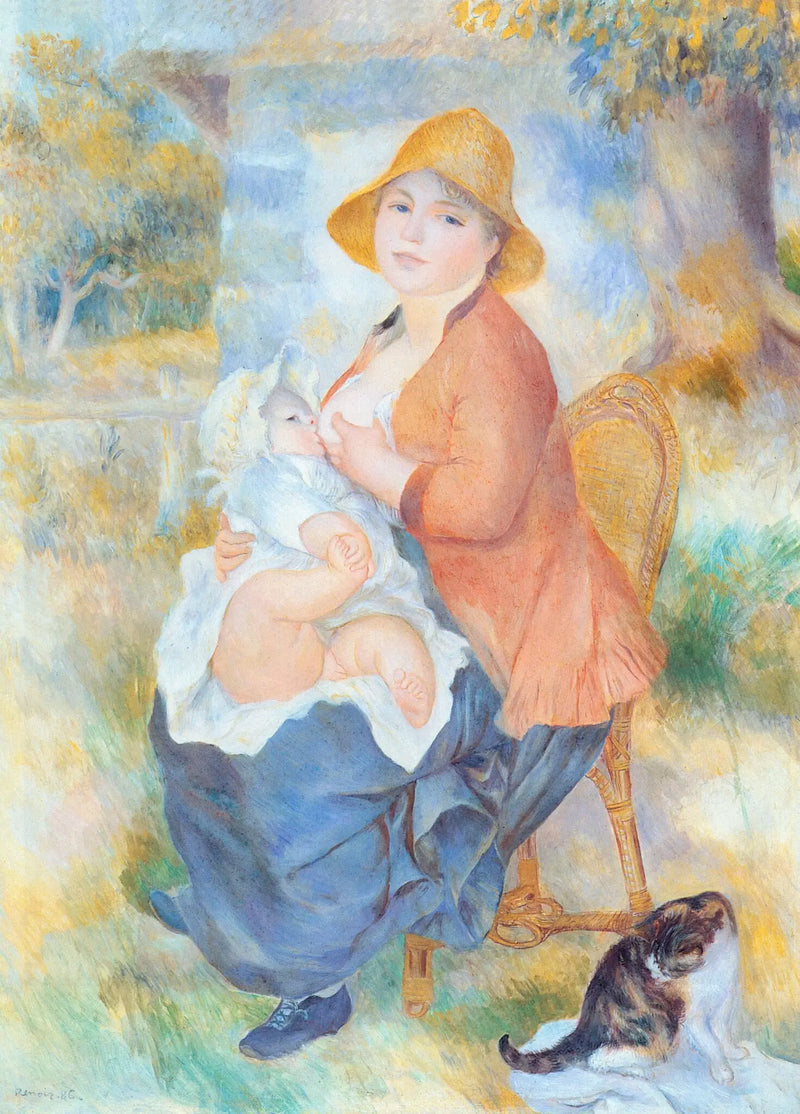 Aline Renoir amamentando seu filho Pierre - Pierre-Auguste Renoir