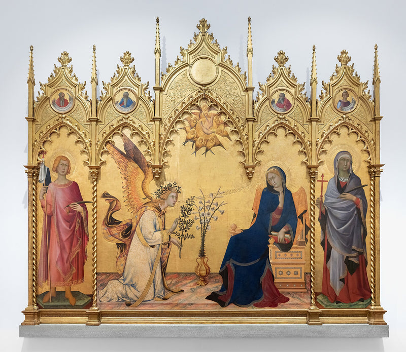 Anunciação entre os santos Ansan e Margarida - Simone Martini