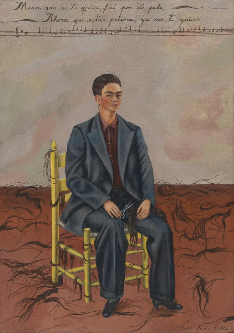 Autorretrato com cabelo curto - Frida Kahlo