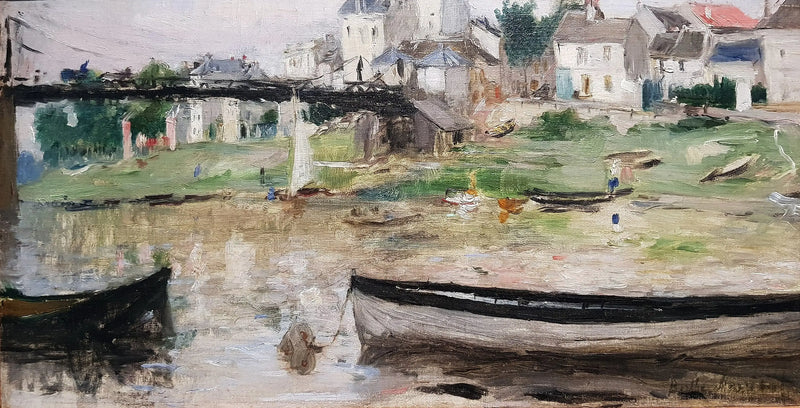 Barcos no Sena - Berthe Morisot