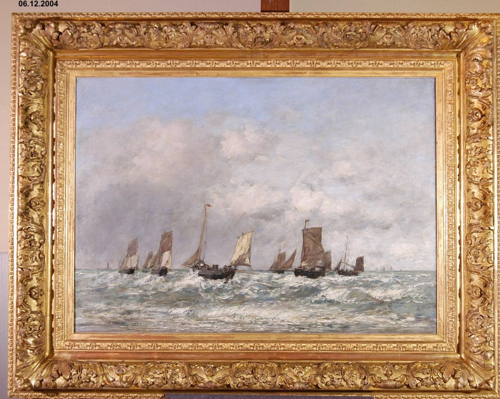 Berck: a partida dos barcos - Eugène Boudin