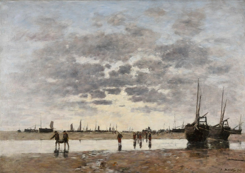 Berck: o retorno dos barcos - Eugène Boudin