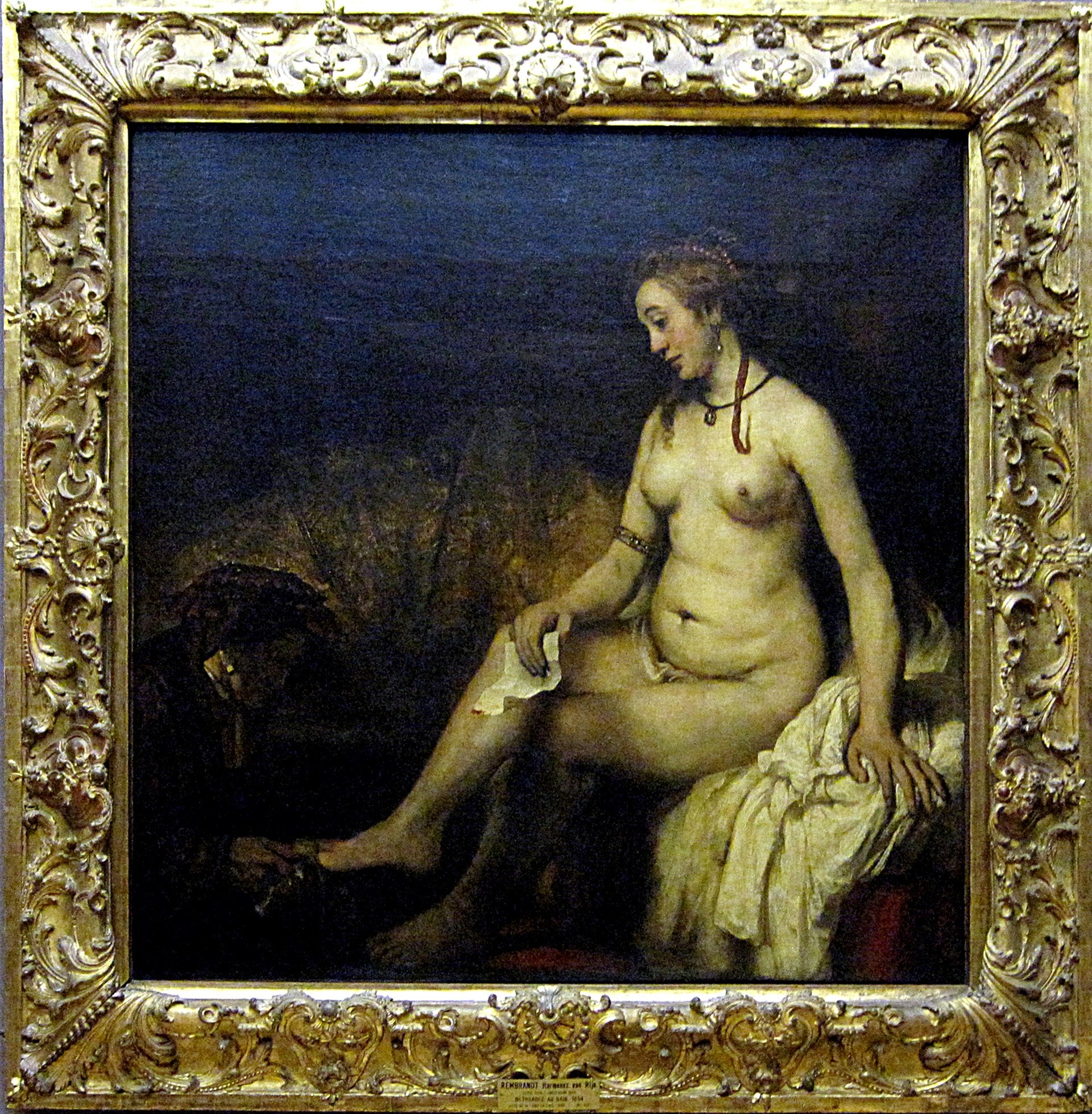 Bate-Seba no banho recebendo a carta de Davi - Rembrandt