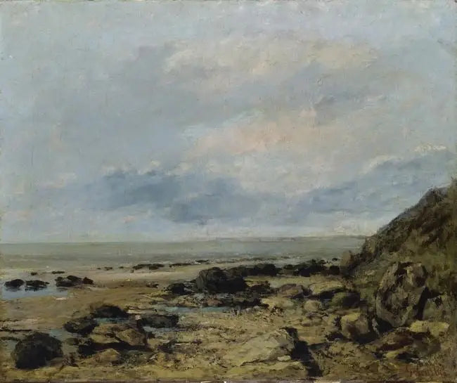 Costa com rochas - Gustave Courbet