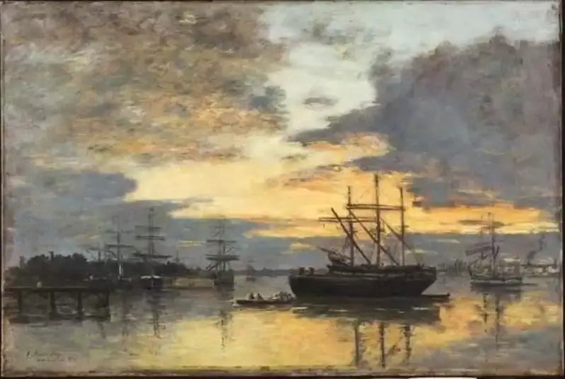 Bordeaux, no porto - Eugène Boudin