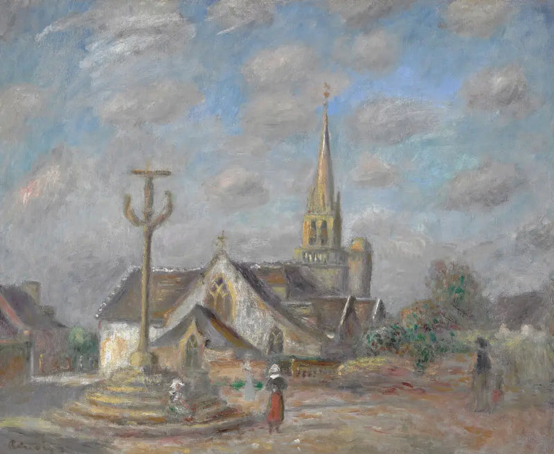Calvário e igreja de Nizon - Pierre-Auguste Renoir
