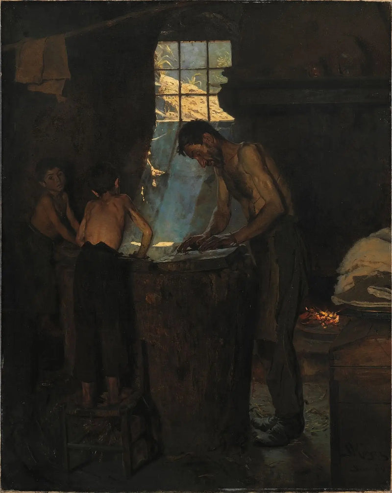 Chapéus em uma vila italiana - Peder Severin Krøyer