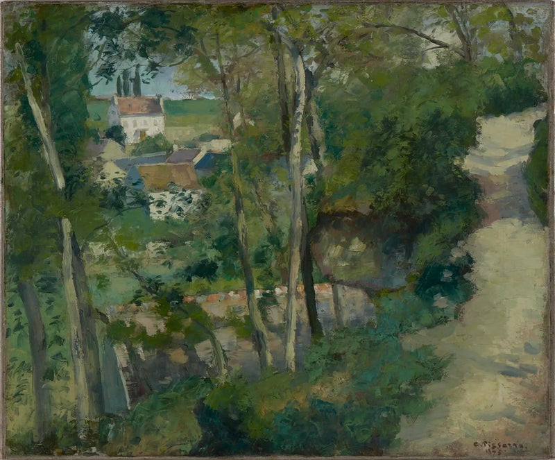 Caminho em subida, rua da Côte-du-Jalet, Pontoise - Camille Pissarro