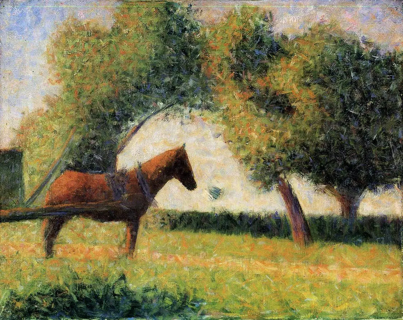 Cavalo em um campo - Georges Seurat