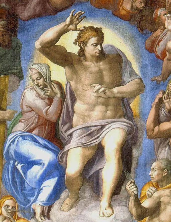 Cristo, detalhe do Juízo Final - Michelangelo