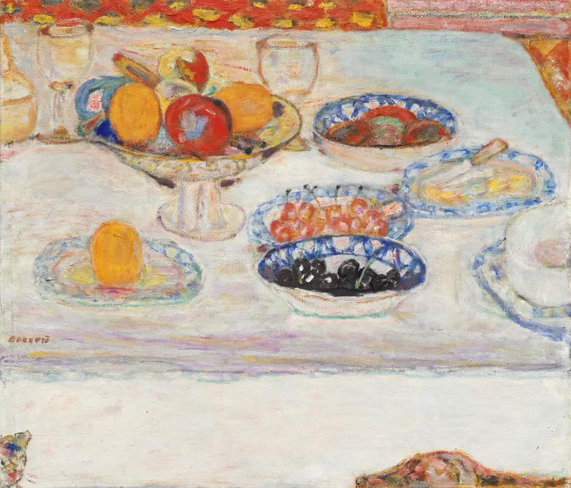 Fruteiras e pratos de frutas - Pierre Bonnard