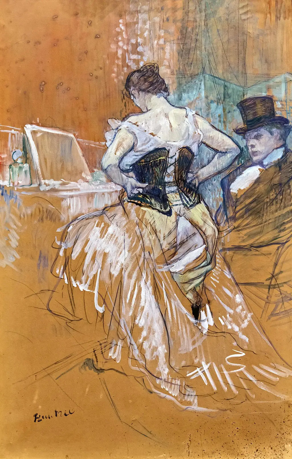 Reproduction du tableau « Conquête de passage - Henri de Toulouse-Lautrec » par Alpha Reproduction en peinture à l’huile