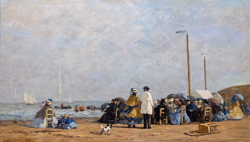 Crinolinas na praia - Eugène Boudin