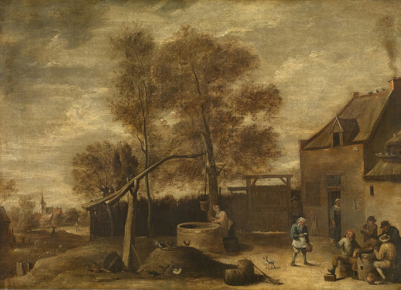 No pátio da fazenda - David Teniers, o Jovem