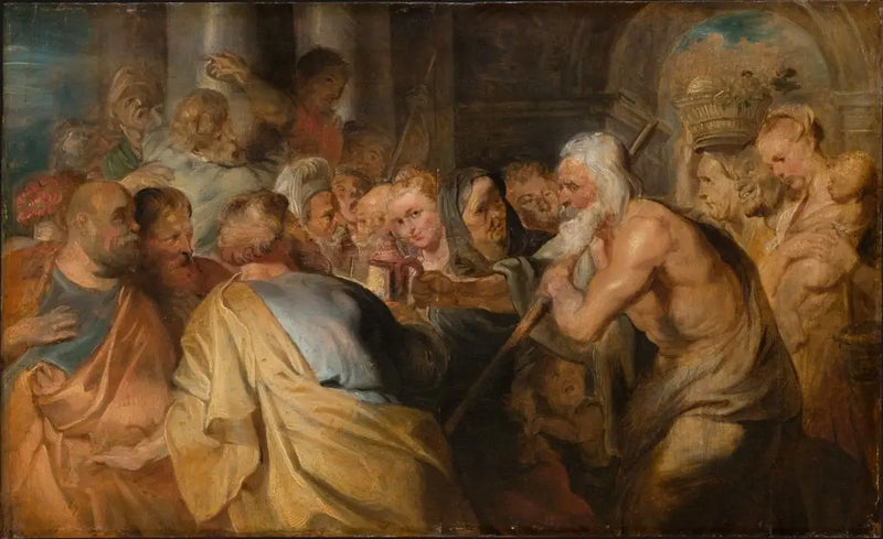 Diógenes à procura de um verdadeiro homem - Peter Paul Rubens