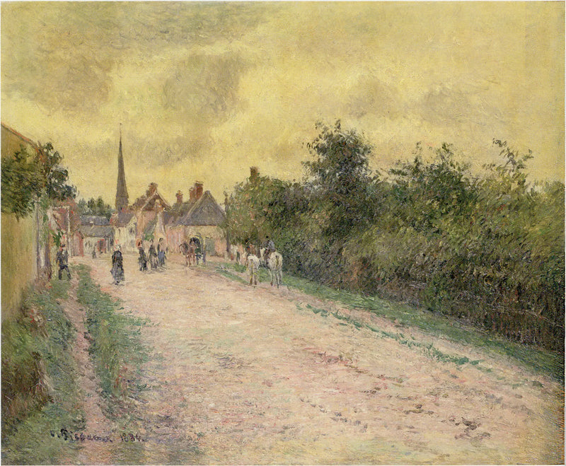 Entrada da aldeia de Eragny - Camille Pissarro