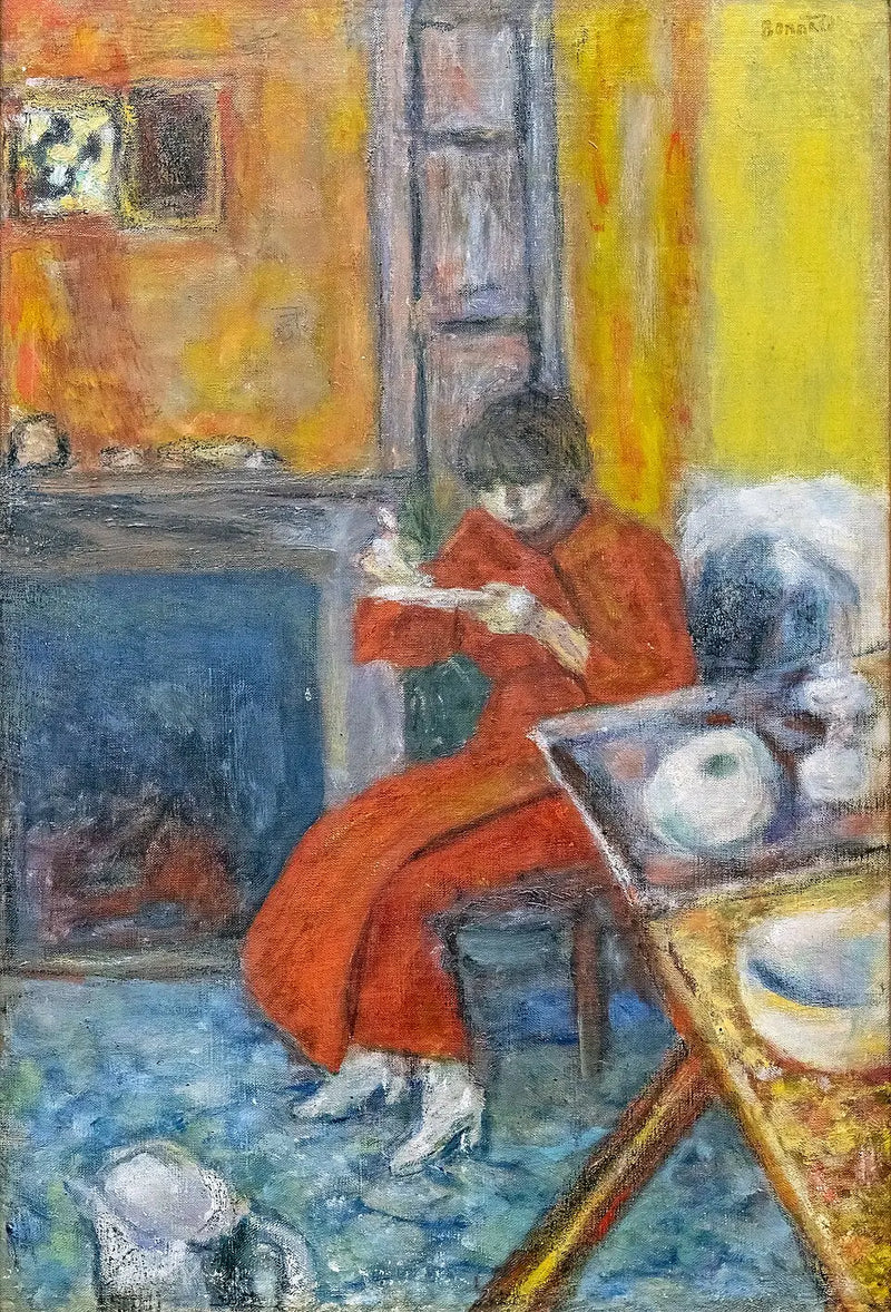 Mulher com roupão vermelho - Pierre Bonnard