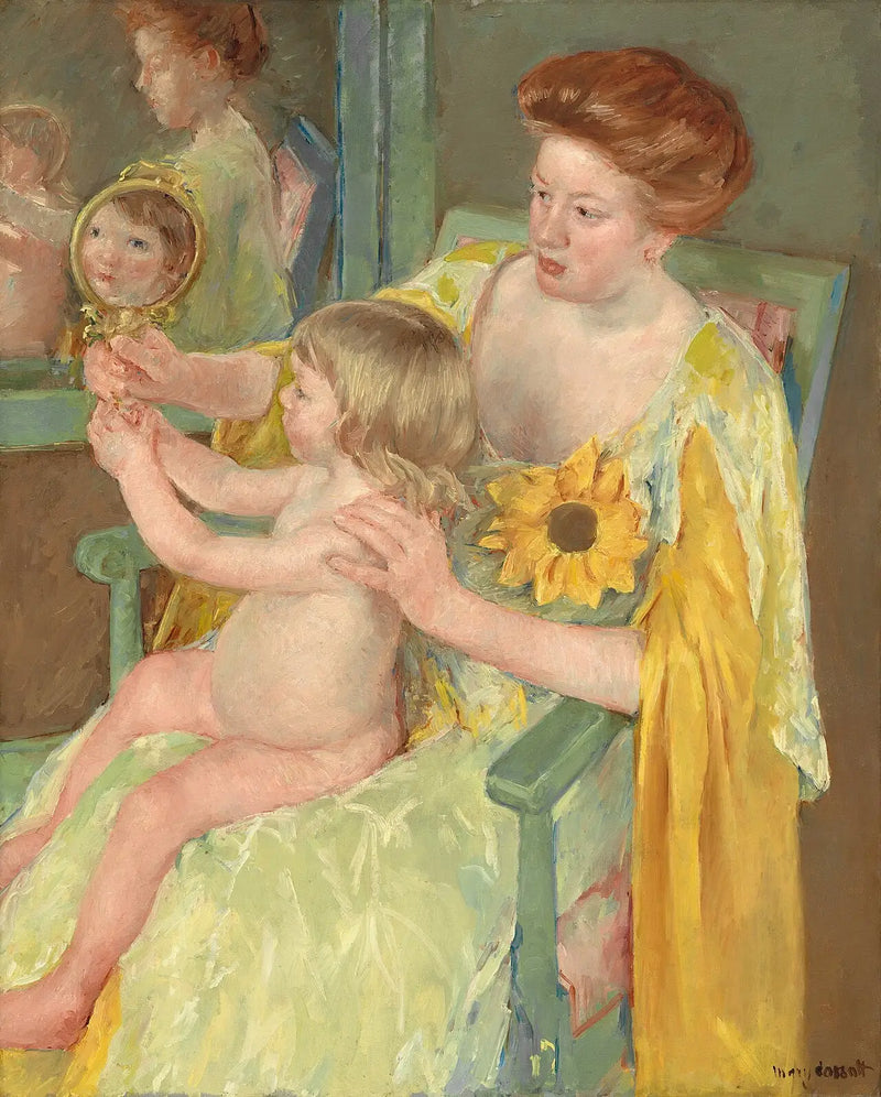 Mulher com girassol - Mary Cassatt
