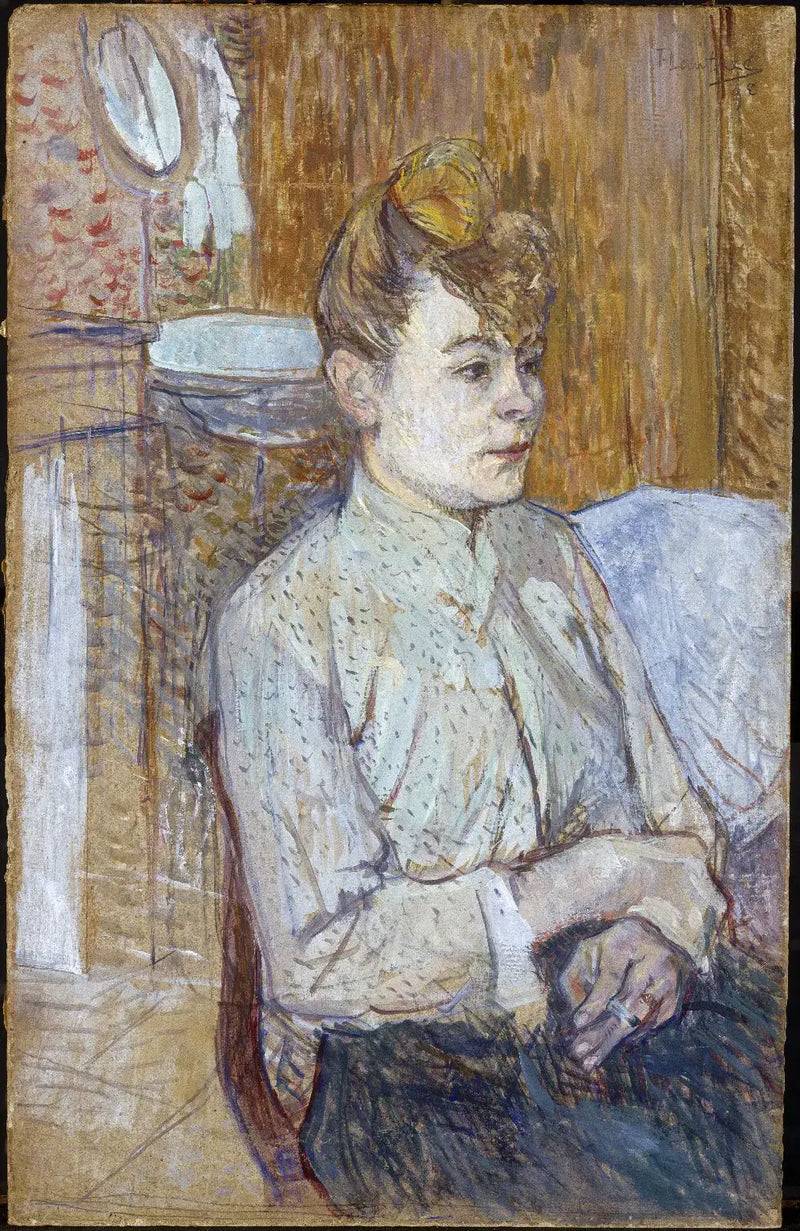 Mulher fumando um cigarro - Henri de Toulouse-Lautrec