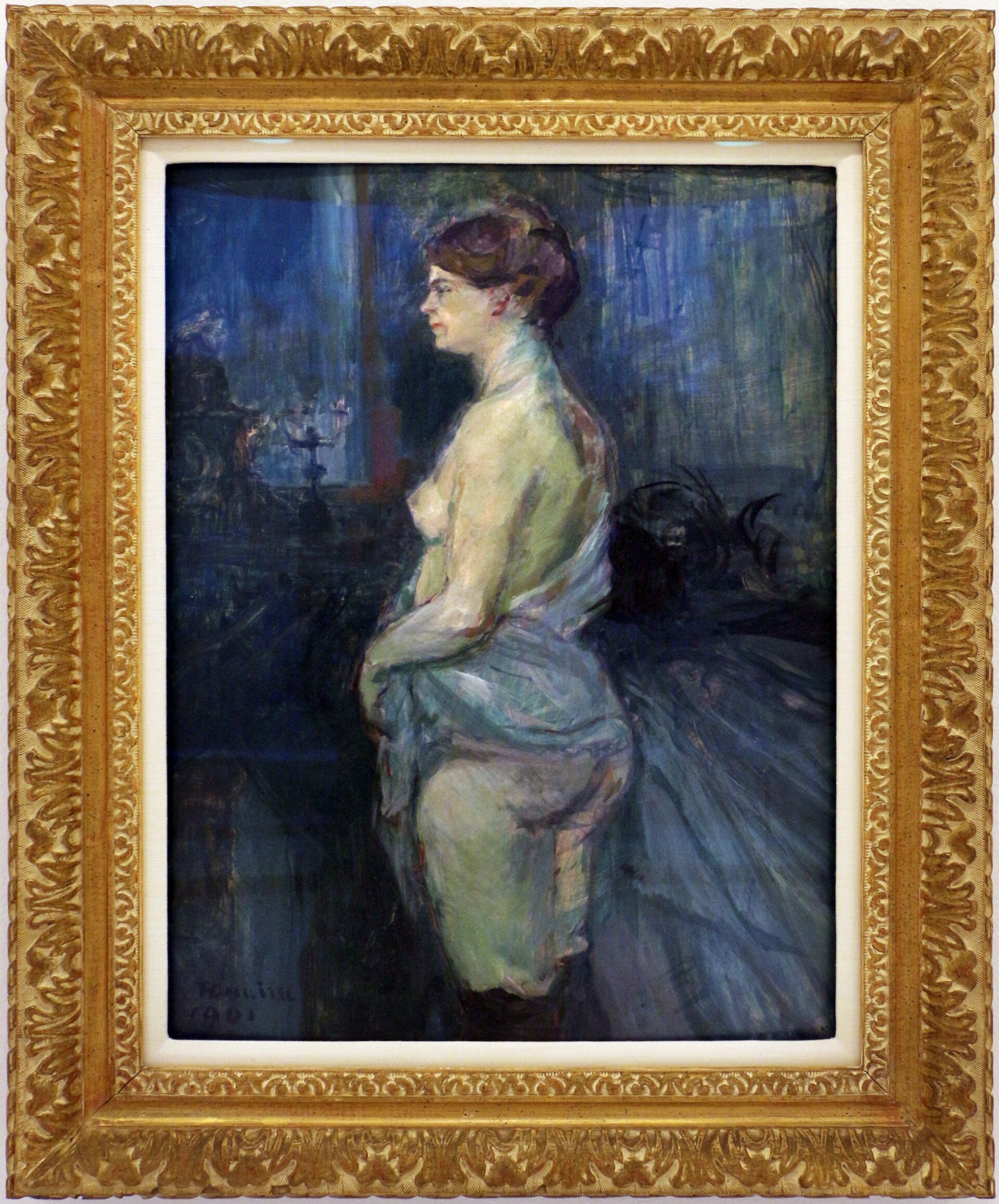 Mulher arregaçando sua camisa - Henri de Toulouse-Lautrec