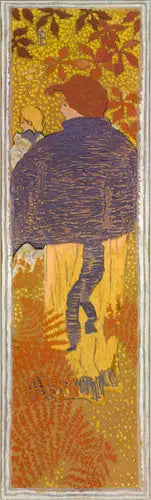 Mulheres no jardim: mulher com capuz - Pierre Bonnard