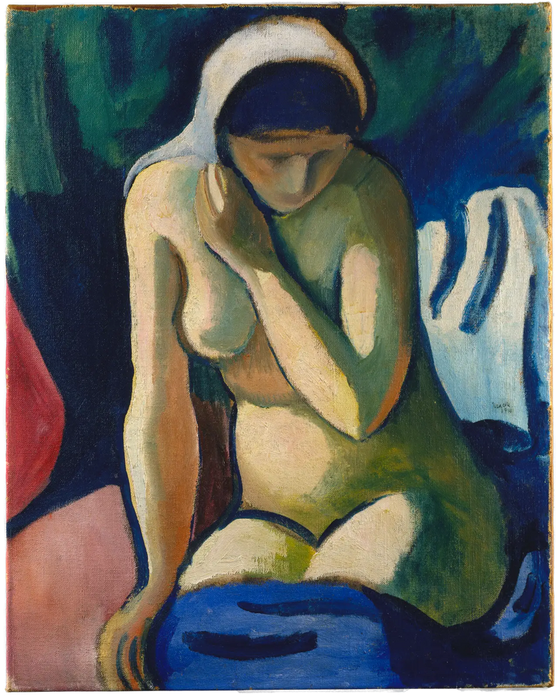 Menina nua com lenço - August Macke
