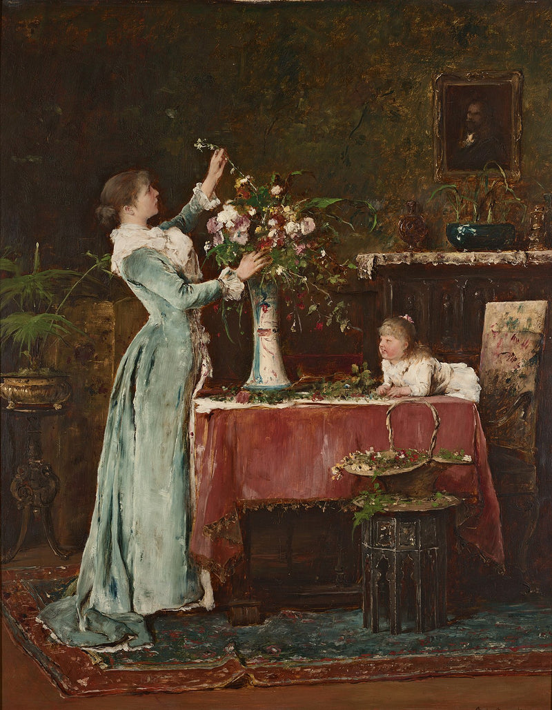 Fleurs en vase / Composition de bouquets - Mihály Munkácsy