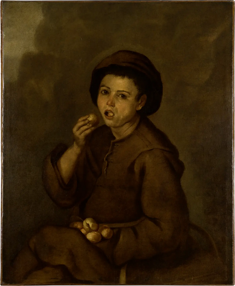 Menino comendo pêssegos - Bartolomé Esteban Murillo