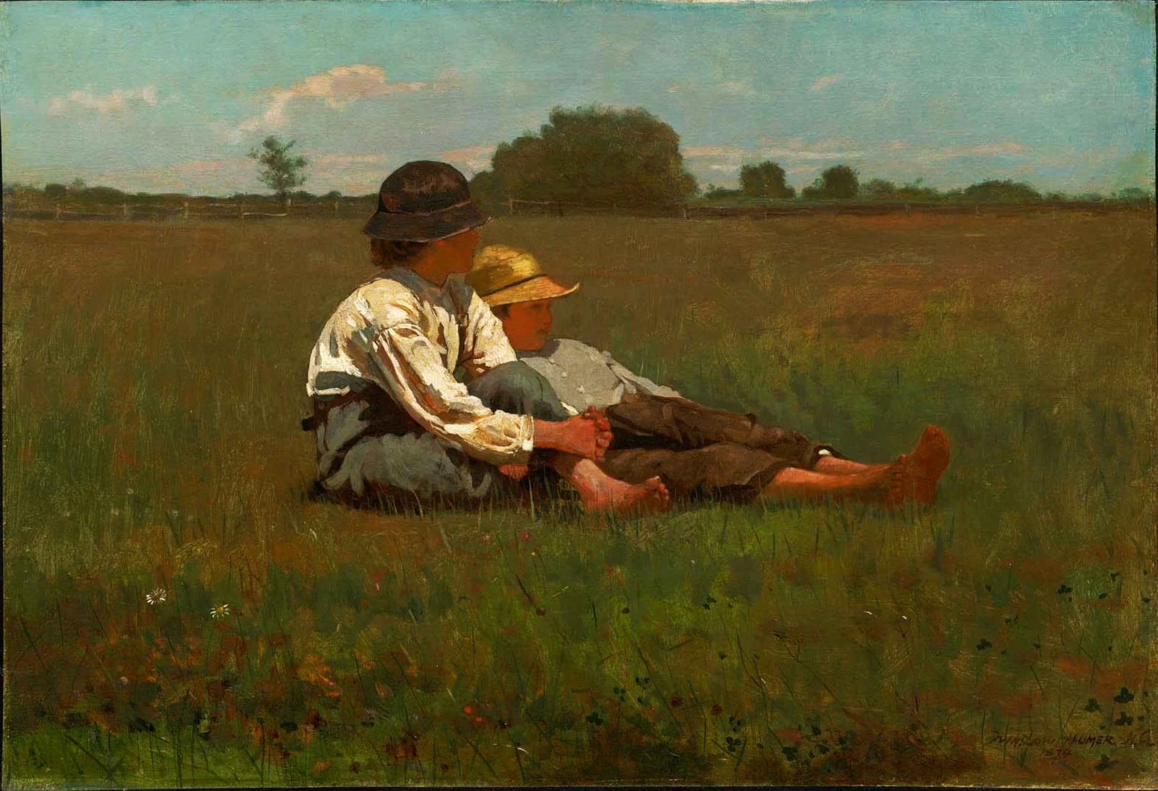 Garçons dans un pâturage - Winslow Homer