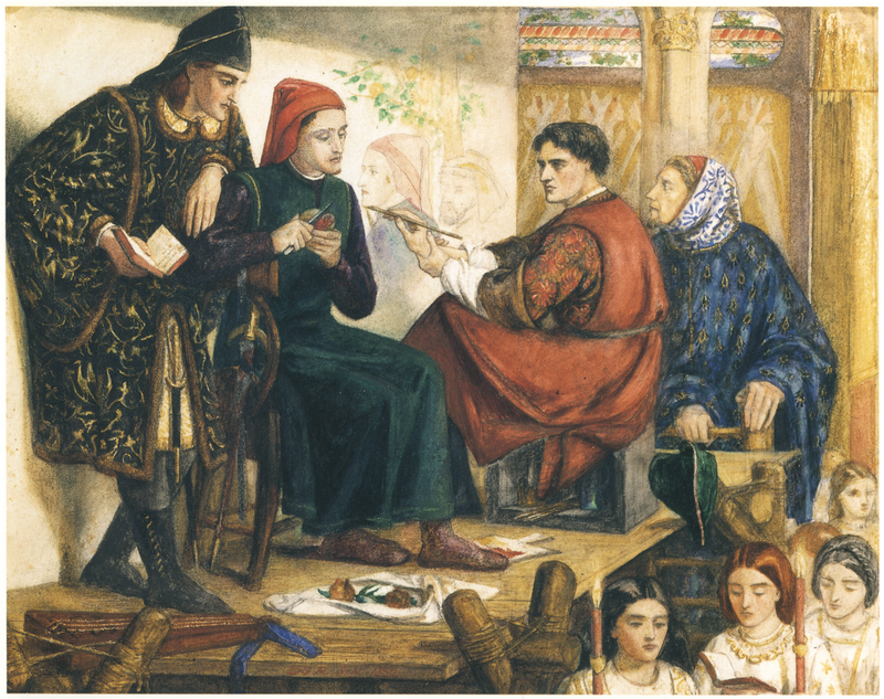 Giotto pintando o retrato de Dante - Dante Gabriel Rossetti