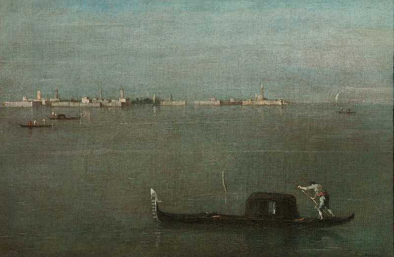Gôndolas na laguna - Francesco Guardi
