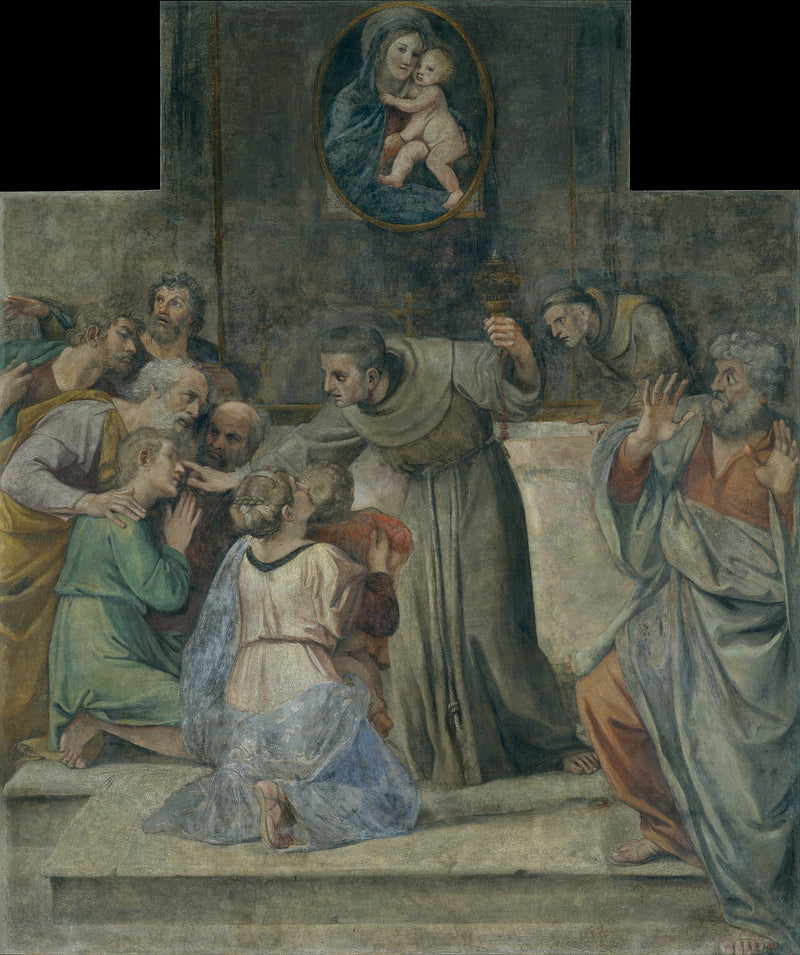 Curar o cego de nascença - Annibale Carracci