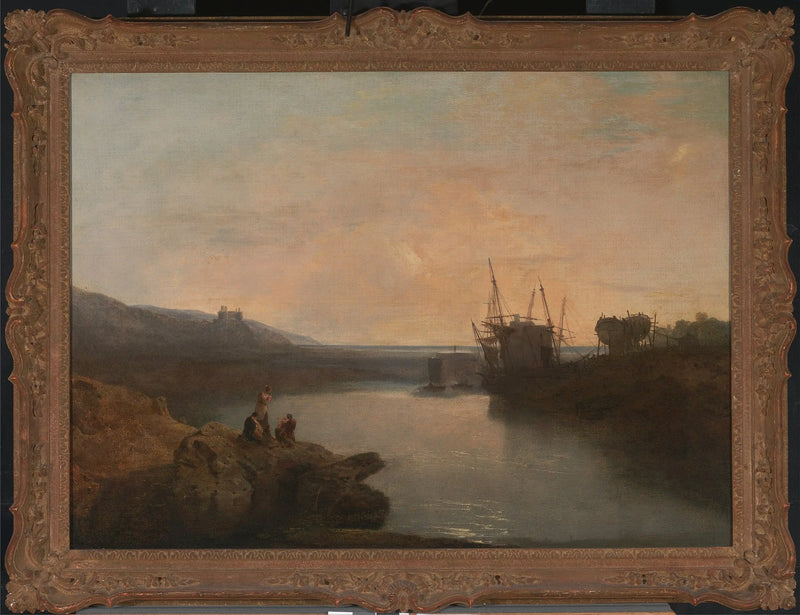 Castelo de Harlech, da Balsa Tygwyn, Crepúsculo de Verão - J. M. W. Turner