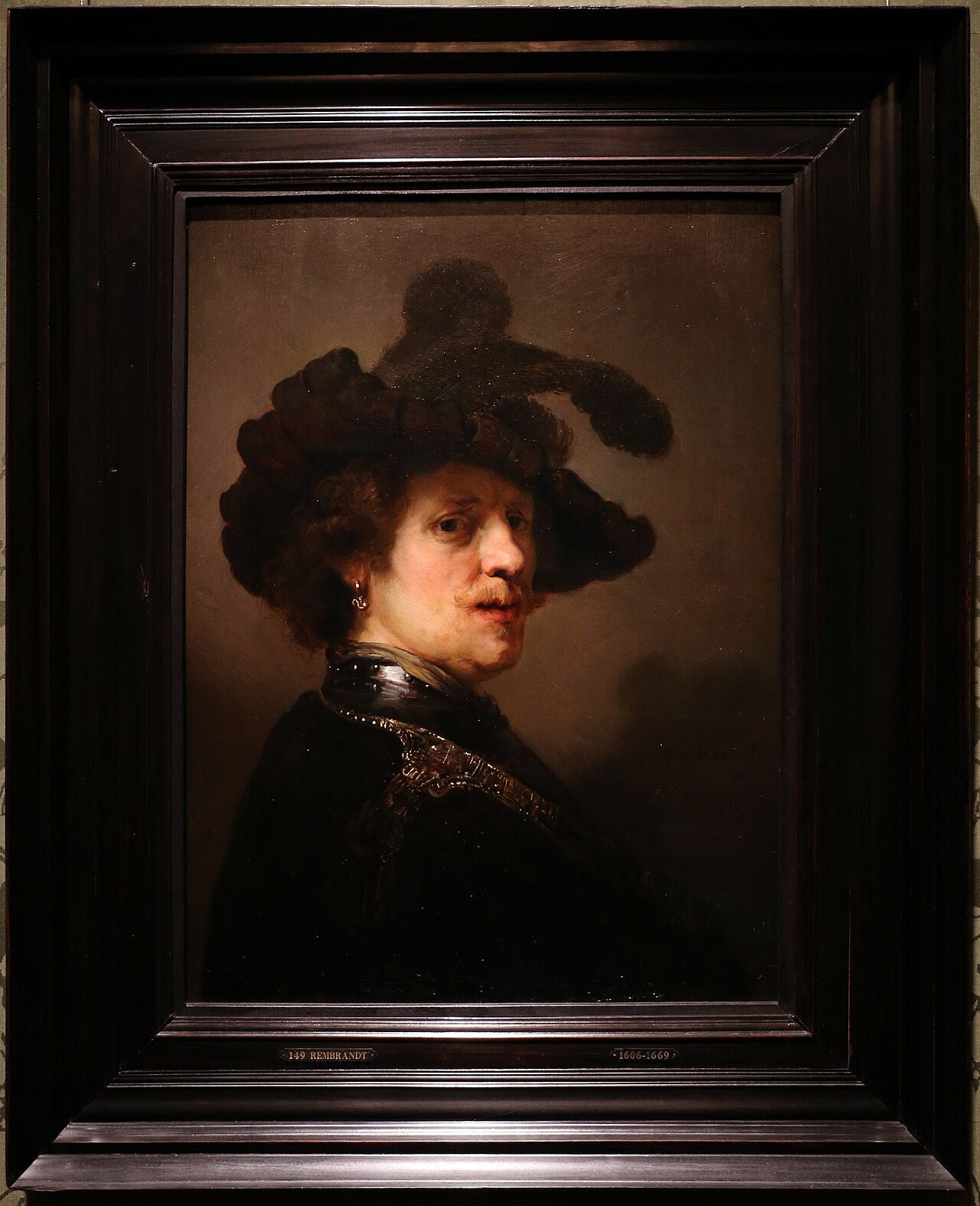 Homem com chapéu de penas - Rembrandt