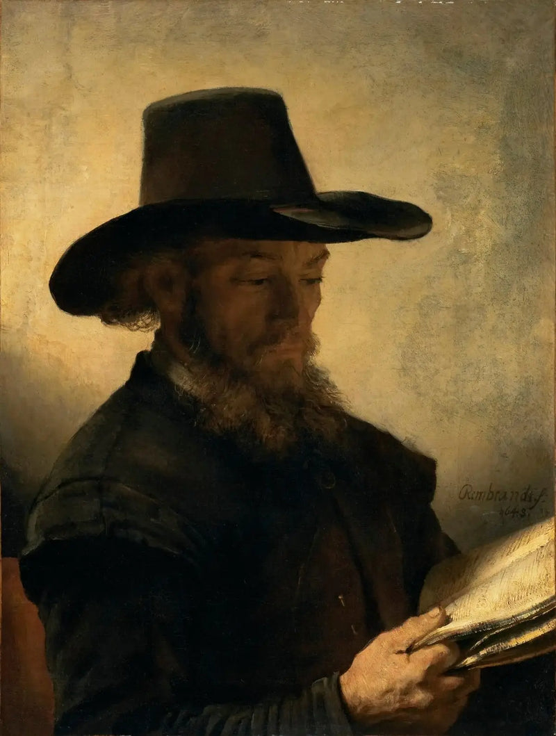 Homem lendo - Rembrandt