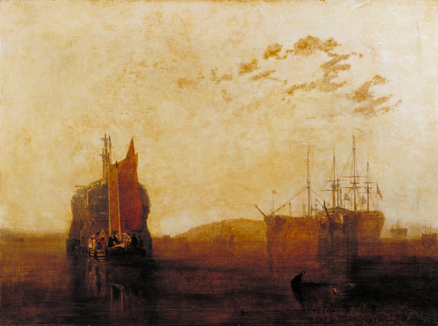 Hulks no Tamar - J. M. W. Turner