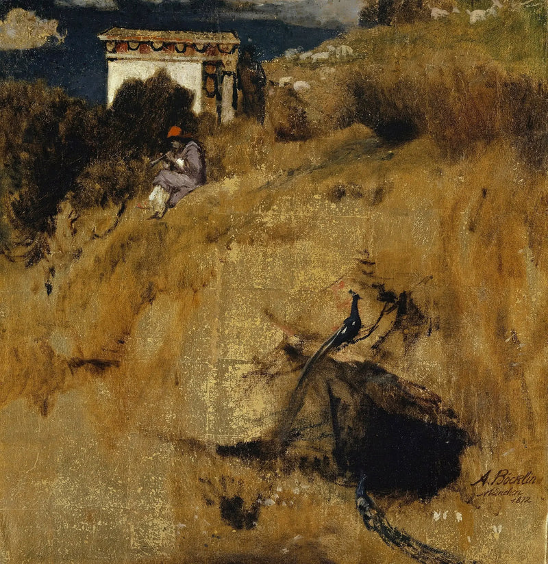 Ídílio (fragmento de biombo) - Arnold Böcklin