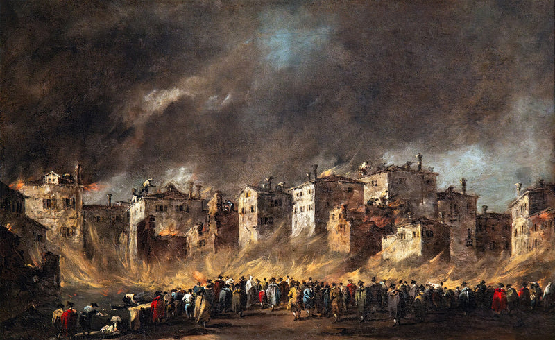 Incêndio no depósito de óleo de San Marcuola - Francesco Guardi