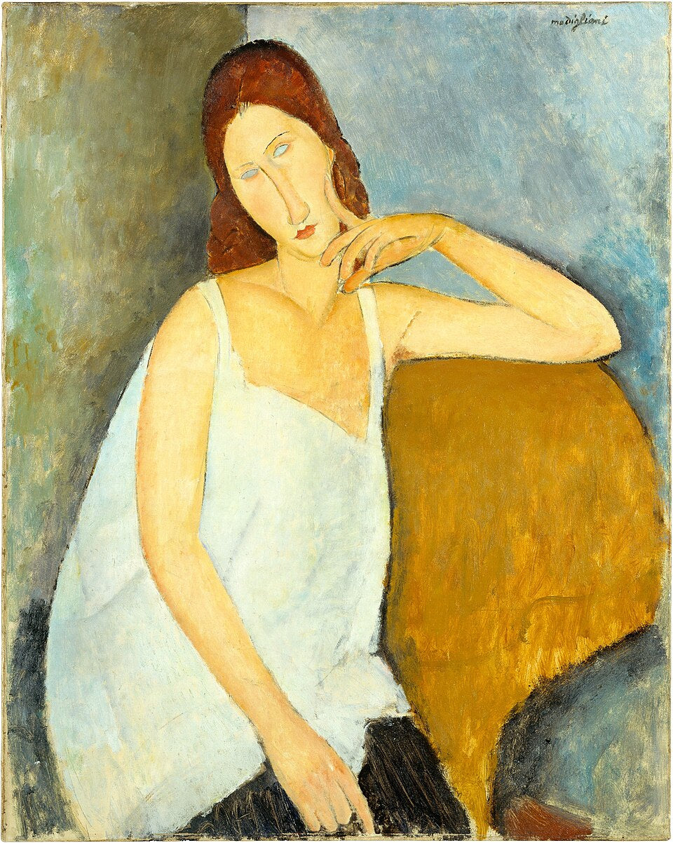 Reproduction du tableau « Jeanne Hébuterne aux épaules nues - Amedeo Modigliani » par Alpha Reproduction en peinture à l’huile