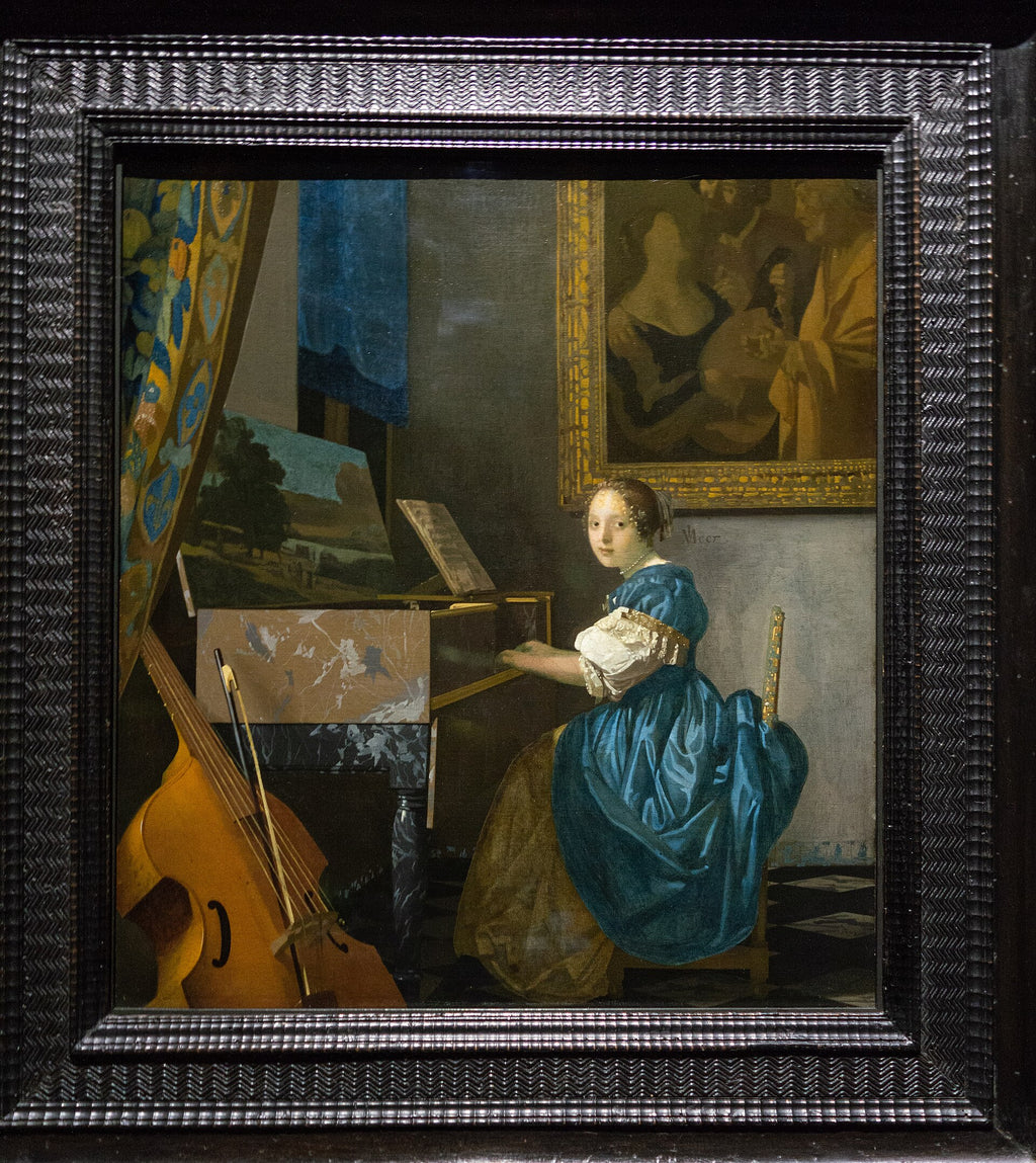 Jovem Mulher tocando o virginal - Johannes Vermeer