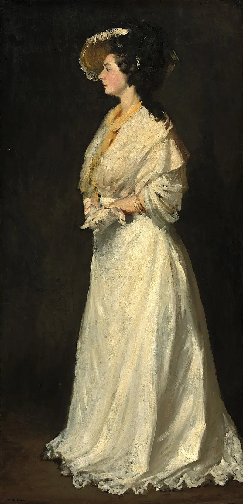 Jovem mulher de branco - Robert Henri