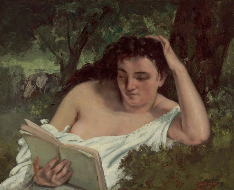 Jovem mulher lendo - Gustave Courbet