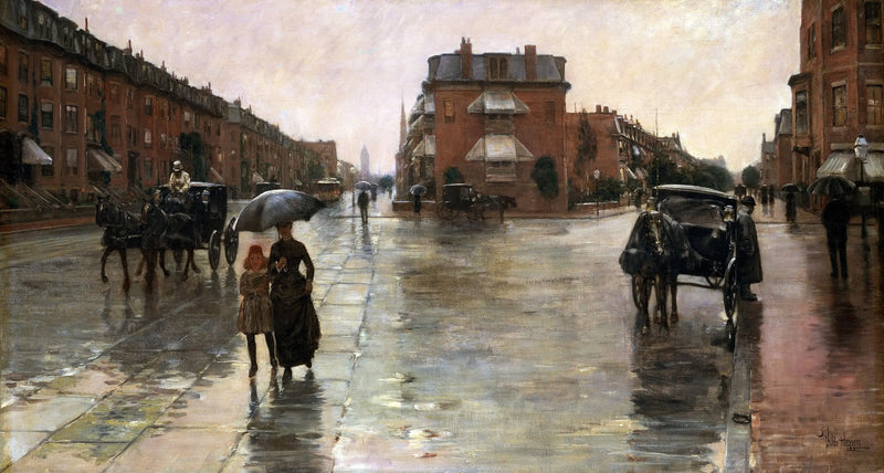 Dia de Chuva, Boston - Childe Hassam