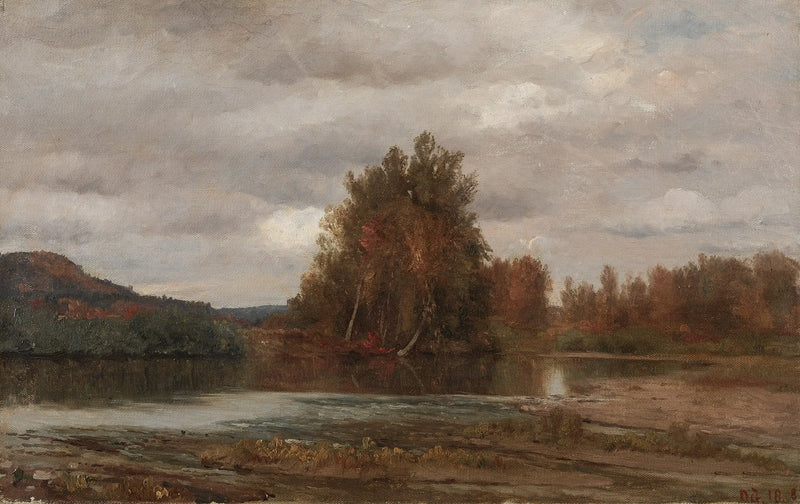 Dia cinzento sobre o Esopus - Jasper Francis Cropsey