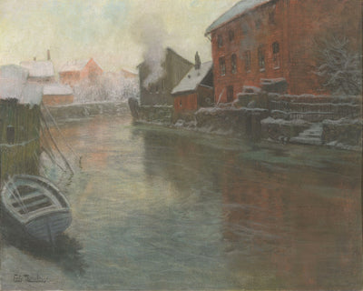 L'Hiver au bord du canal - Frits Thaulow