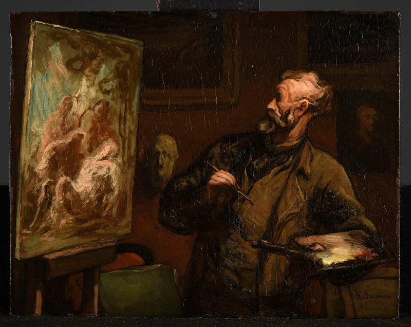 A artista na sepultura - Honoré Daumier